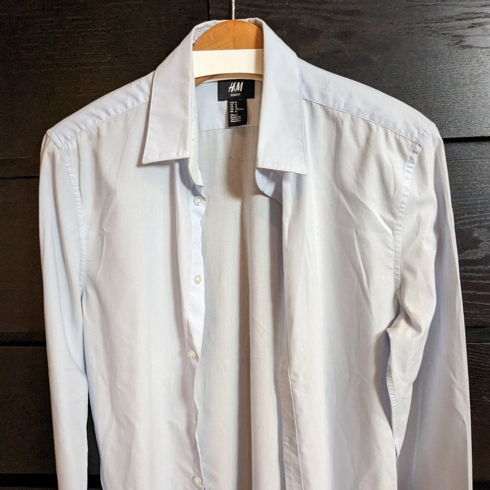Light Blue Dress Shirt - H&M - Medium - Slim Fit